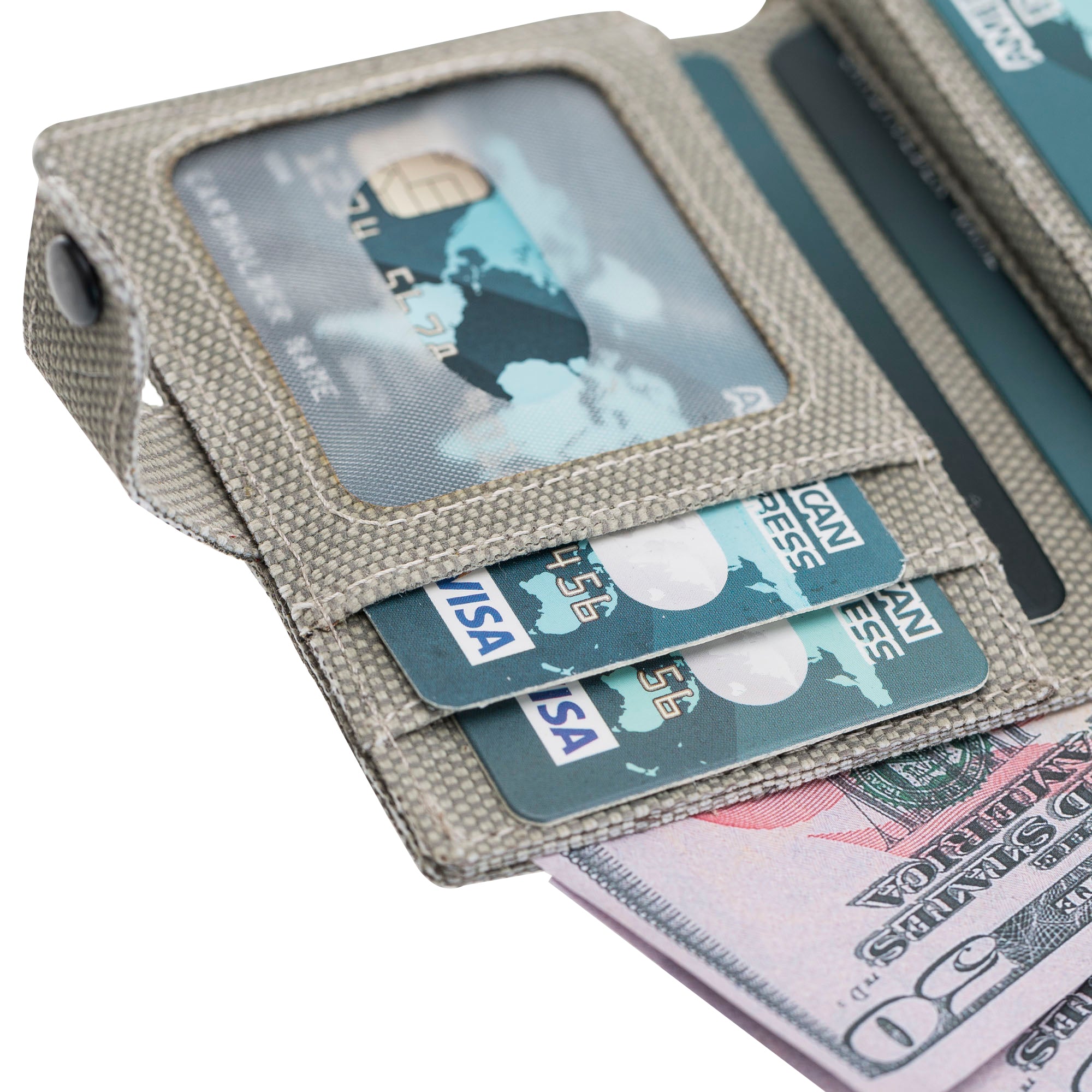 Mechanismed Card Holder-Vegan Leather