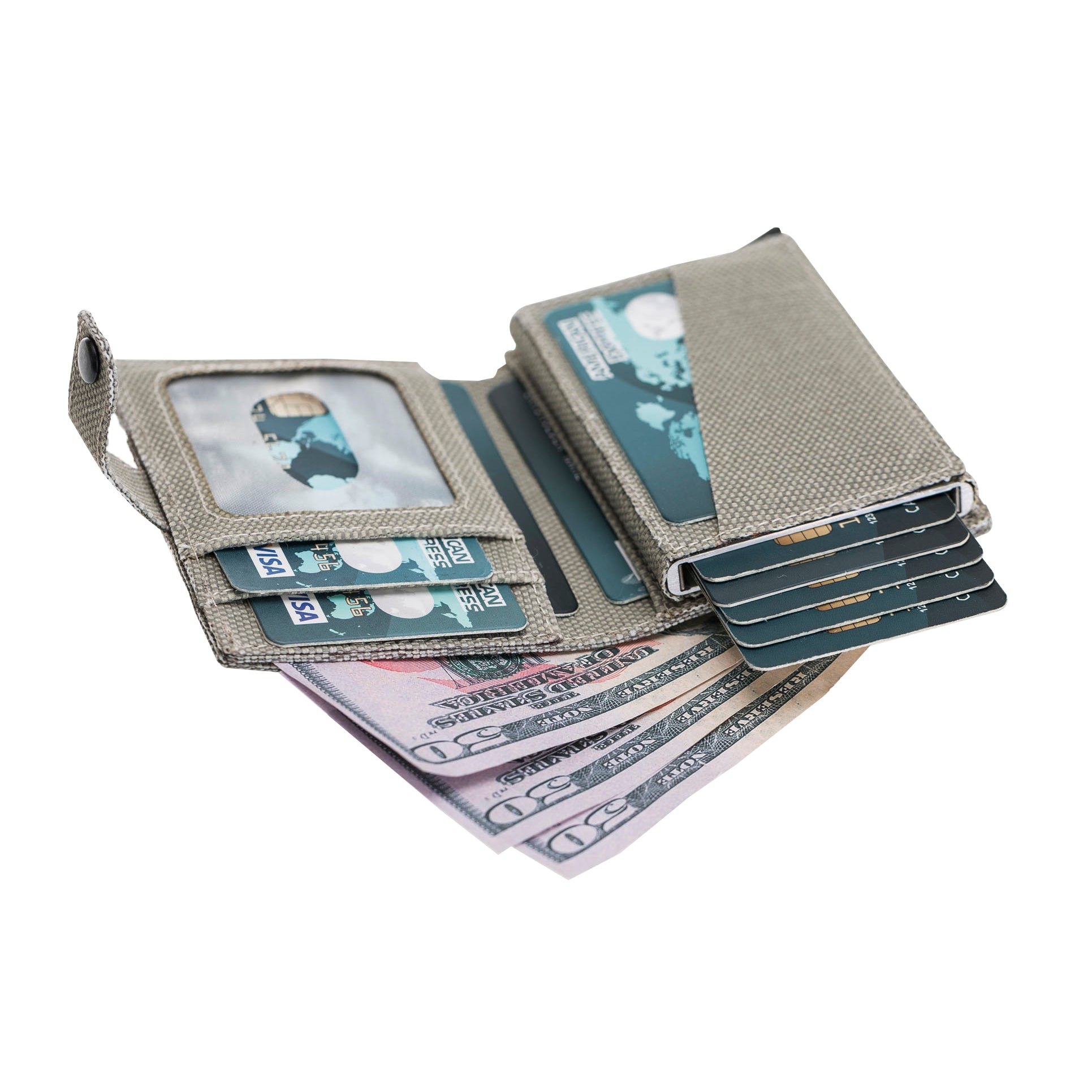 Mechanismed Card Holder-Vegan Leather