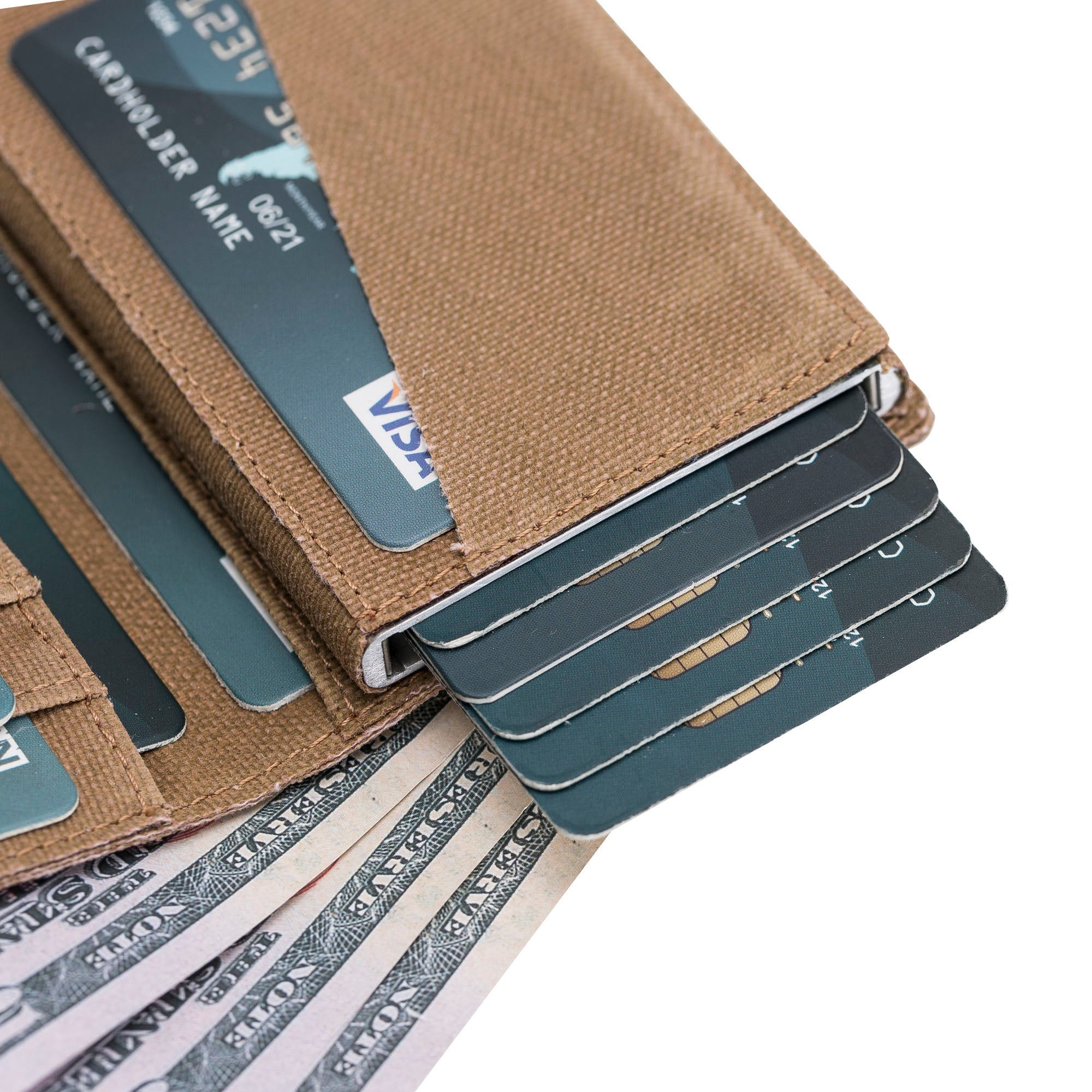 Mechanismed Card Holder-Vegan Leather