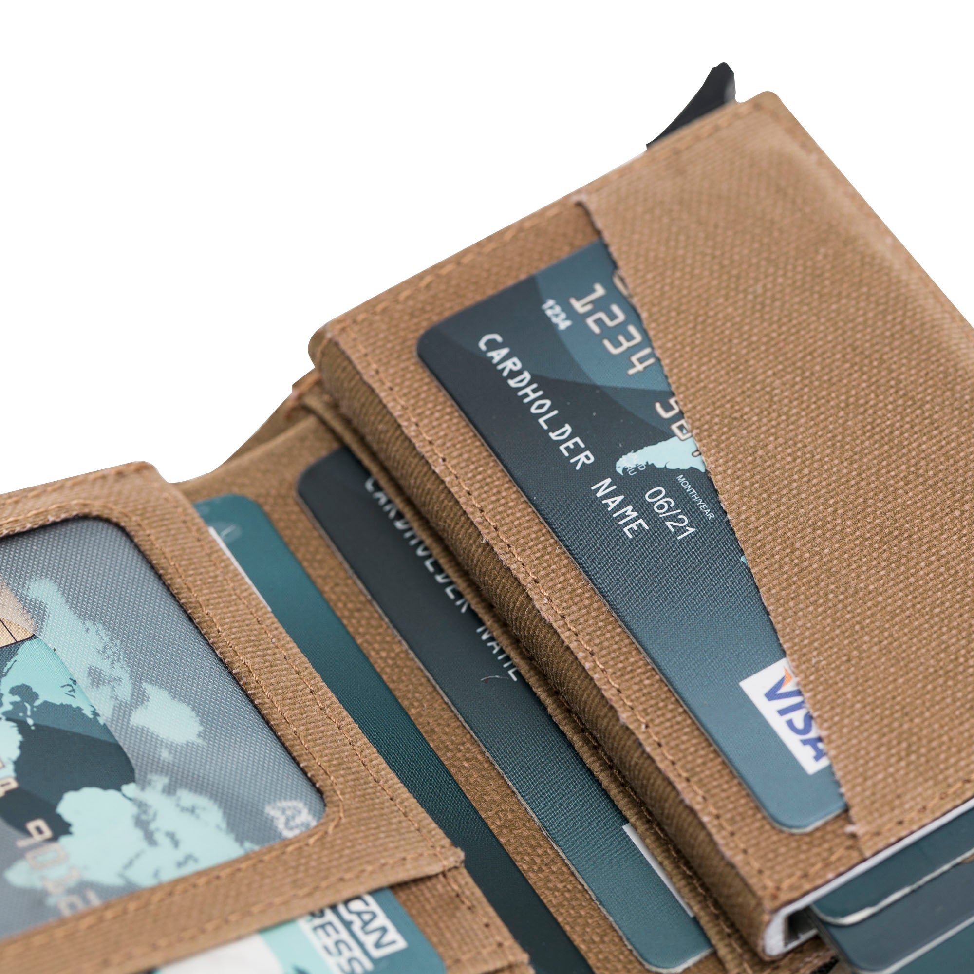 Mechanismed Card Holder-Vegan Leather