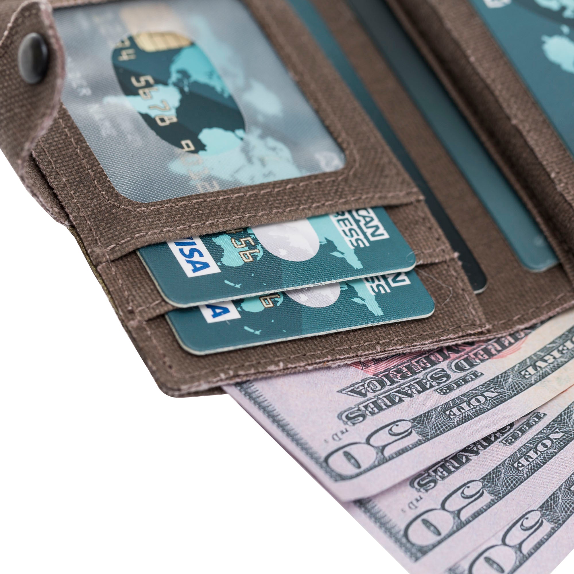 Mechanismed Card Holder-Vegan Leather