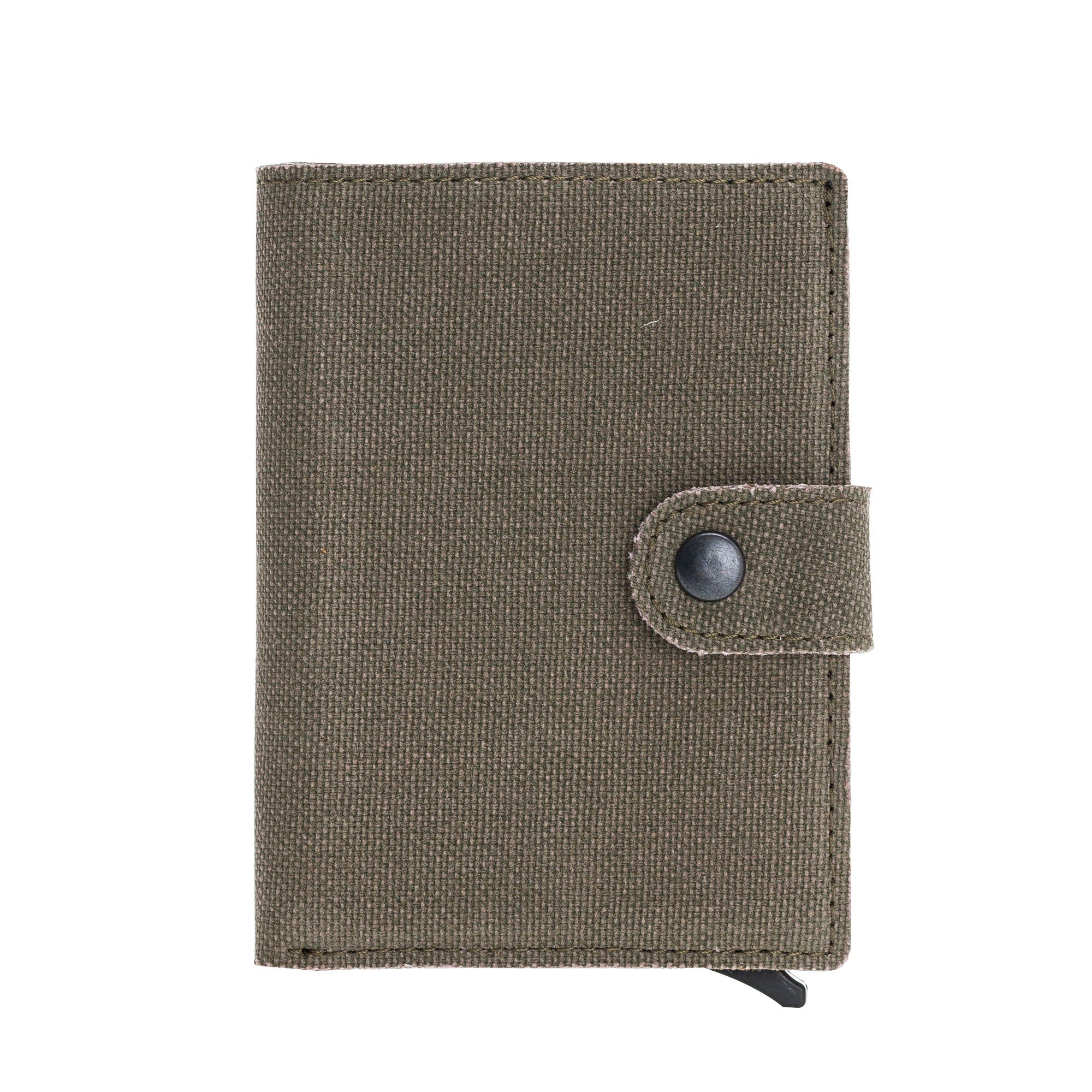 Mechanismed Card Holder-Vegan Leather