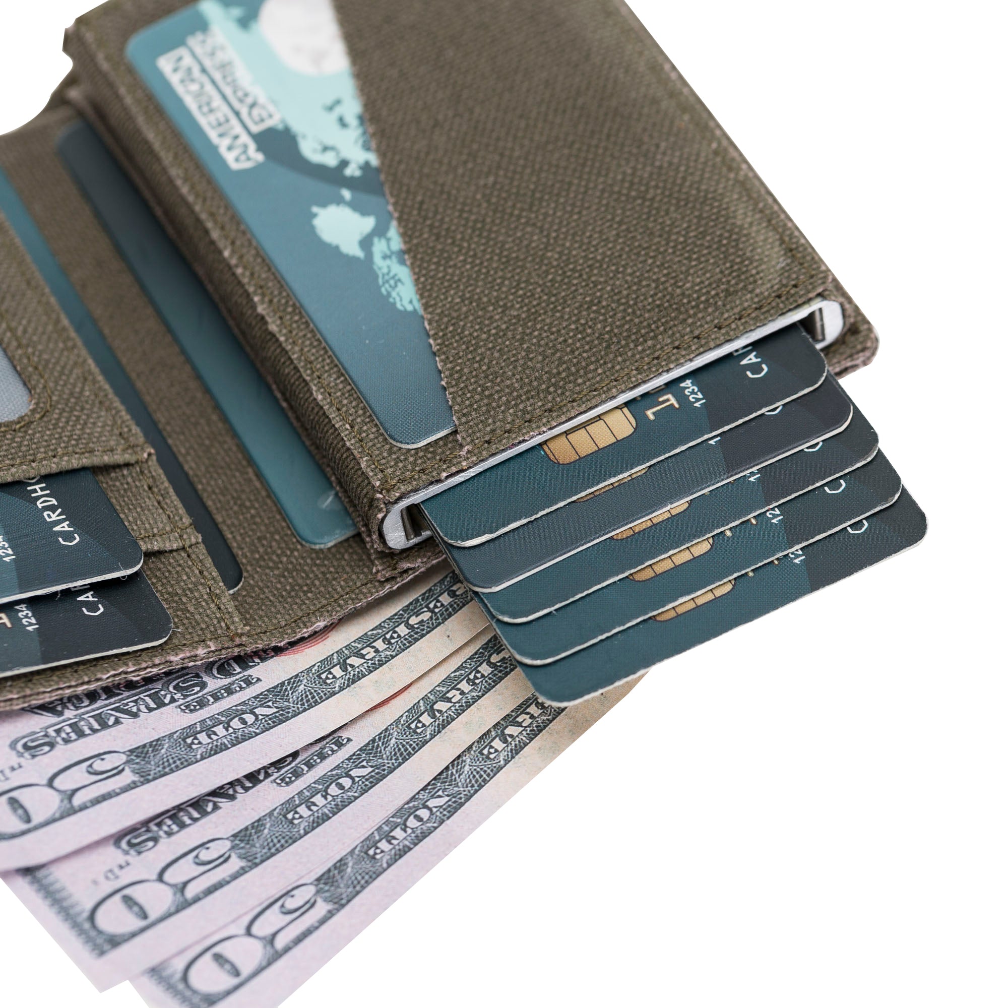 Mechanismed Card Holder-Vegan Leather