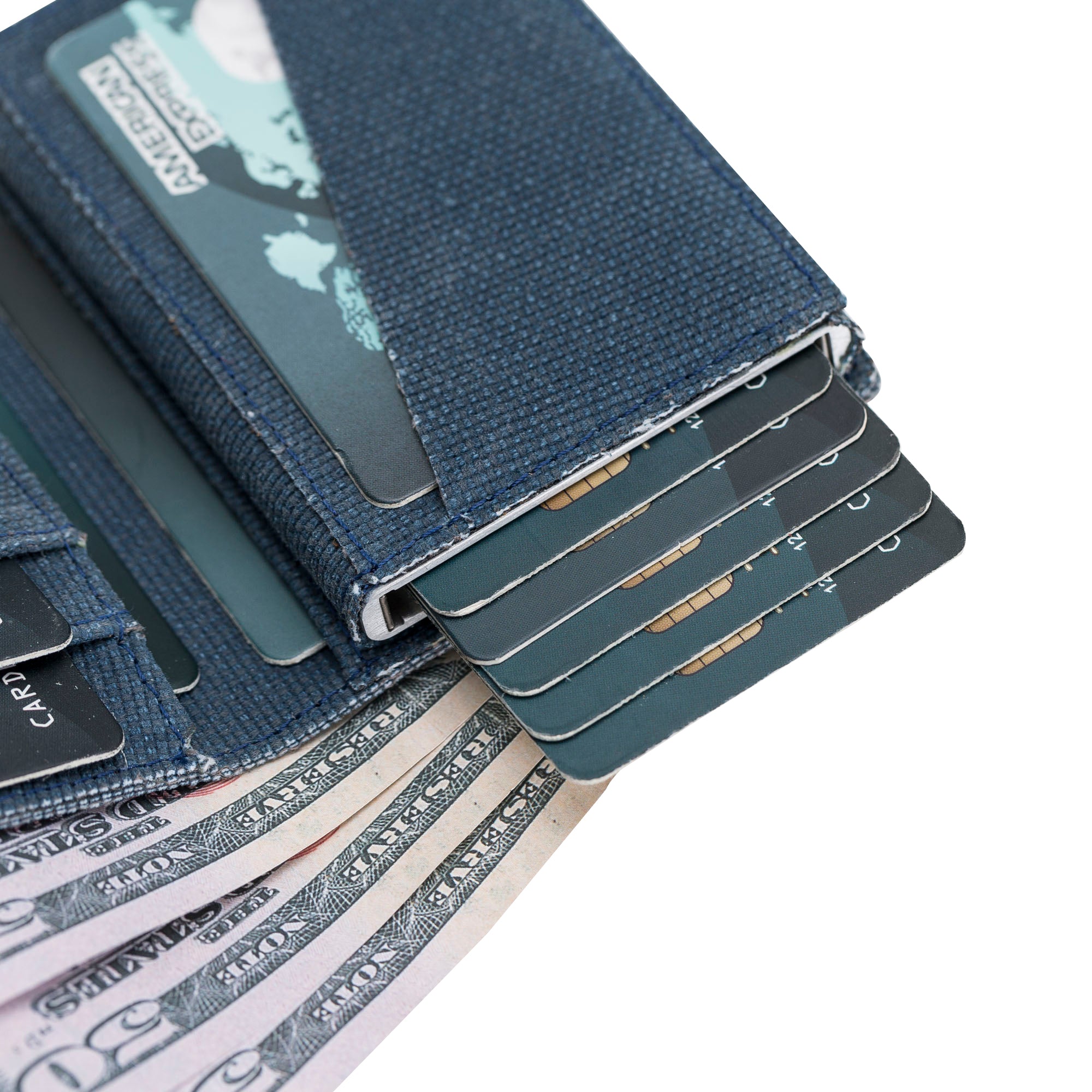 Mechanismed Card Holder-Vegan Leather