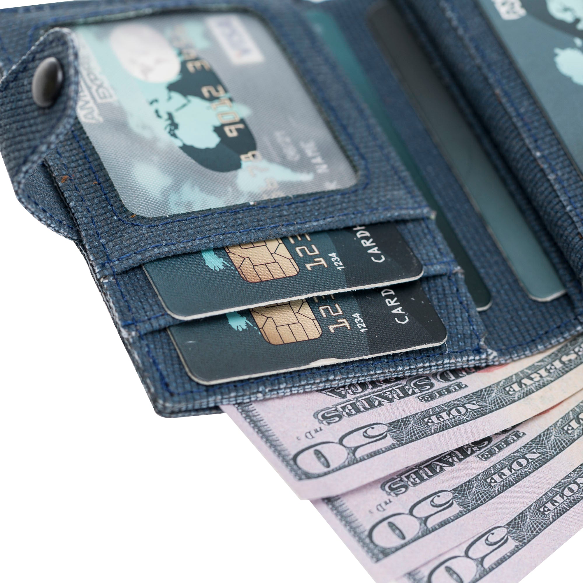 Mechanismed Card Holder-Vegan Leather