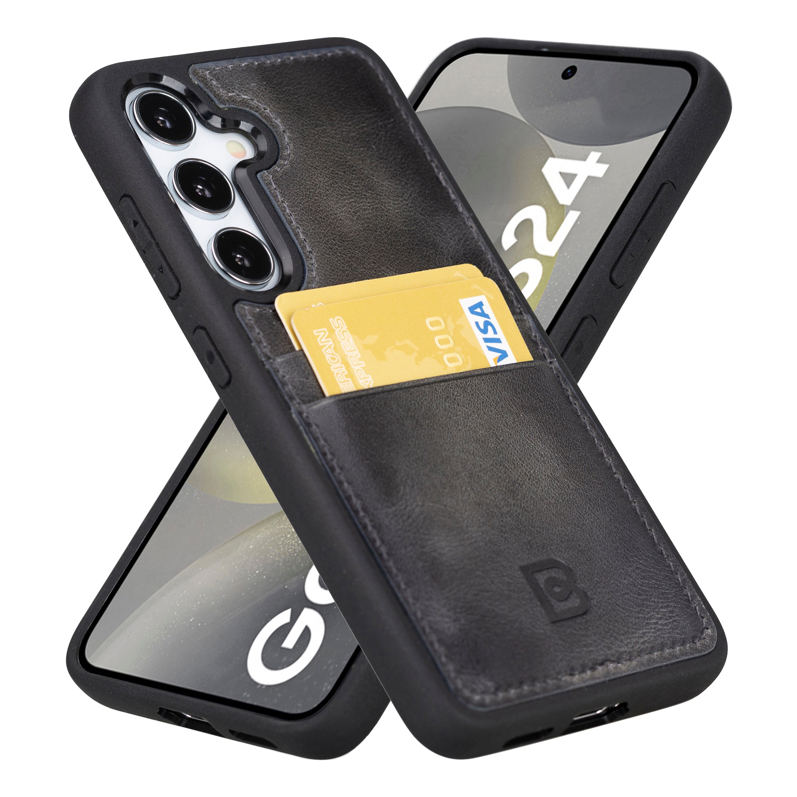 Samsung Galaxy S24 Series Leather Case with Card Holder - FXCP