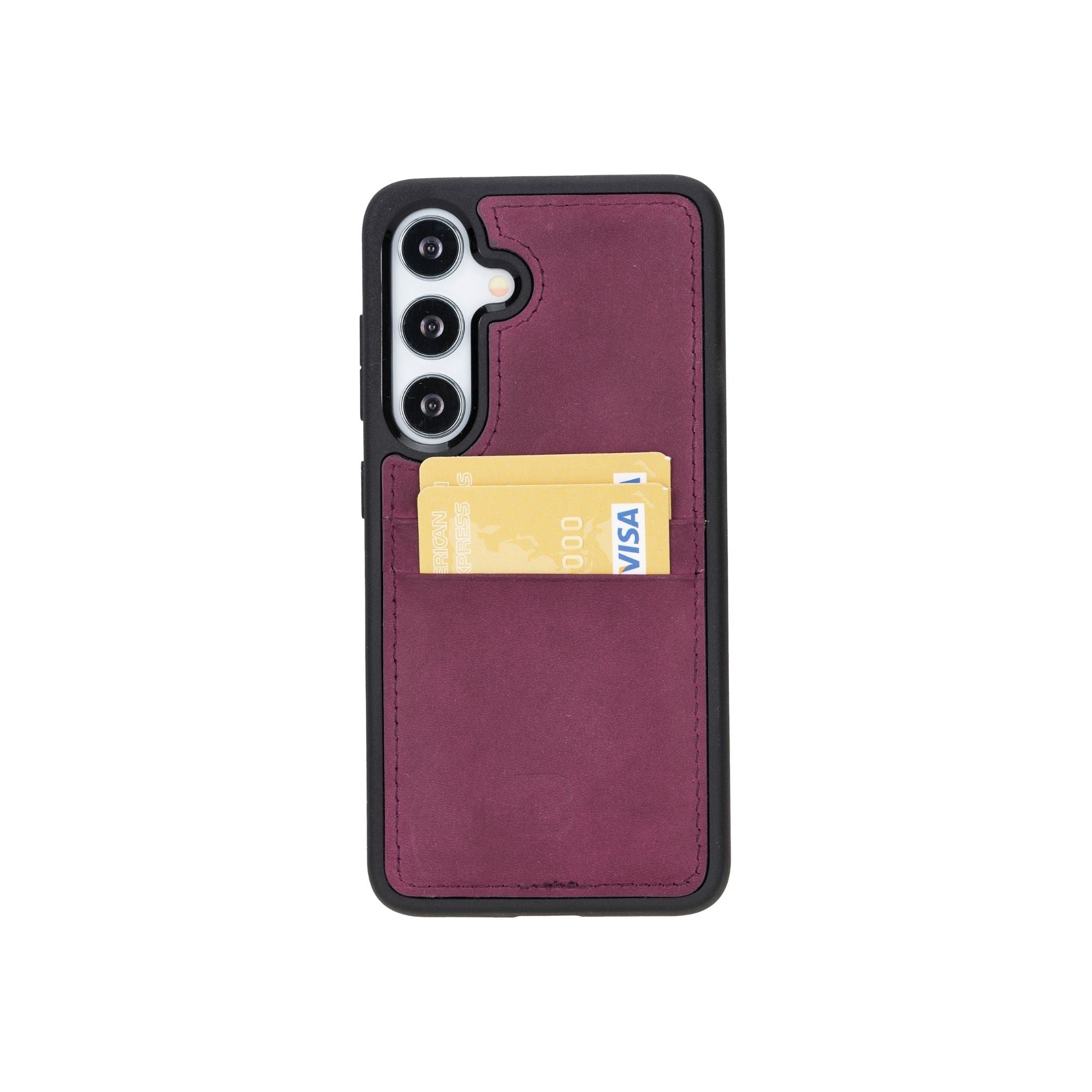 Samsung Galaxy S24 Series Leather Case with Card Holder - FXCP