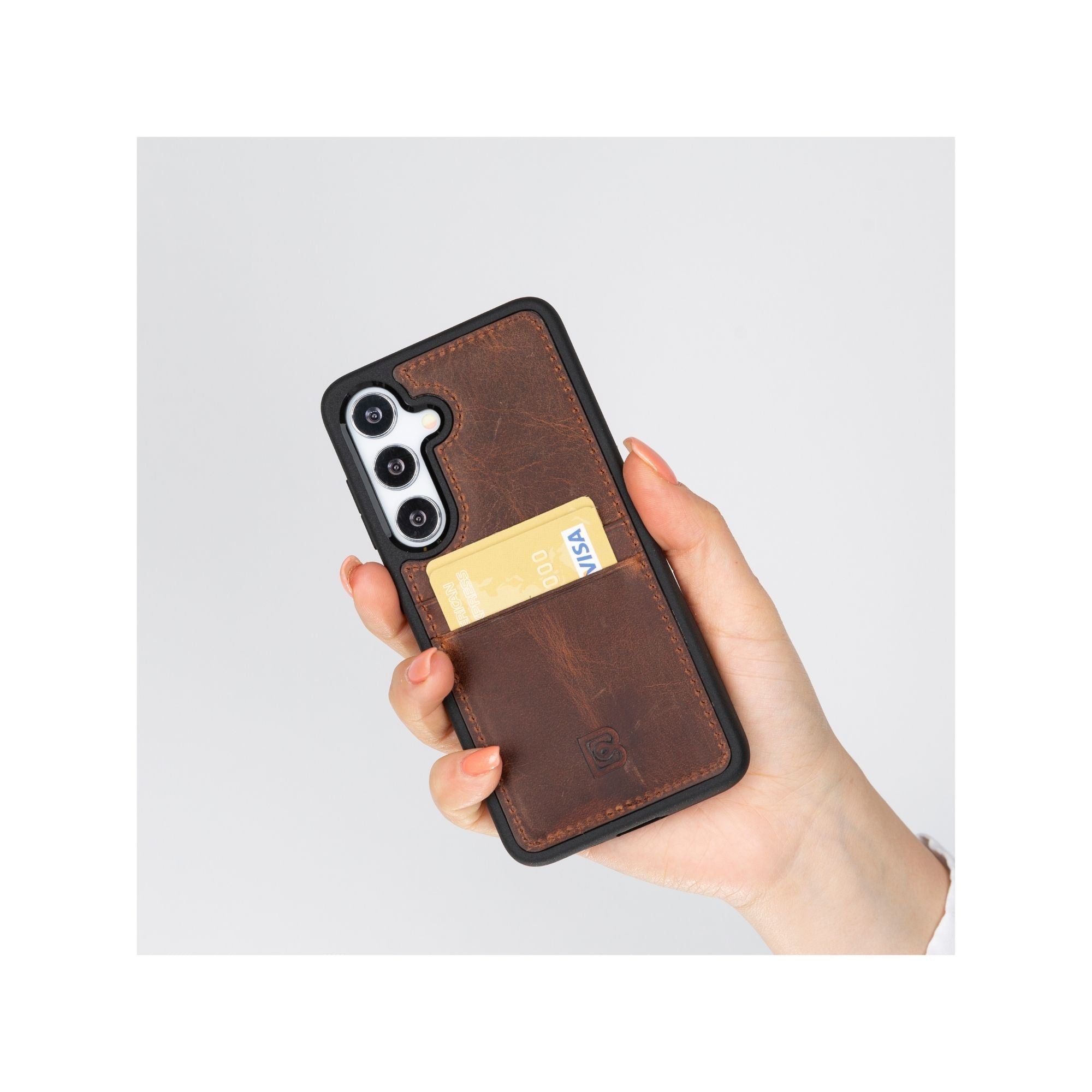 Samsung Galaxy S24 Series Leather Case with Card Holder - FXCP