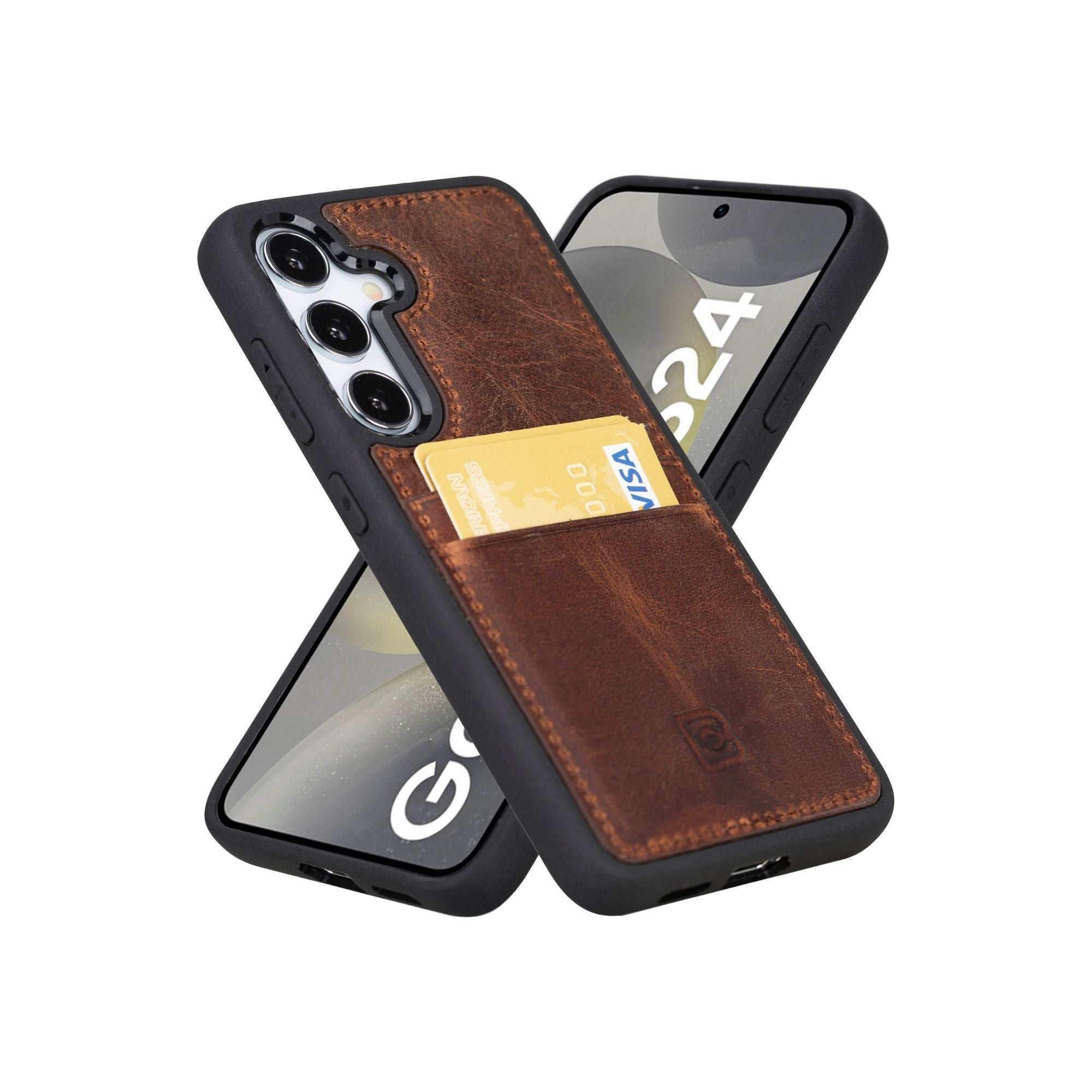 Samsung Galaxy S24 Series Leather Case with Card Holder - FXCP