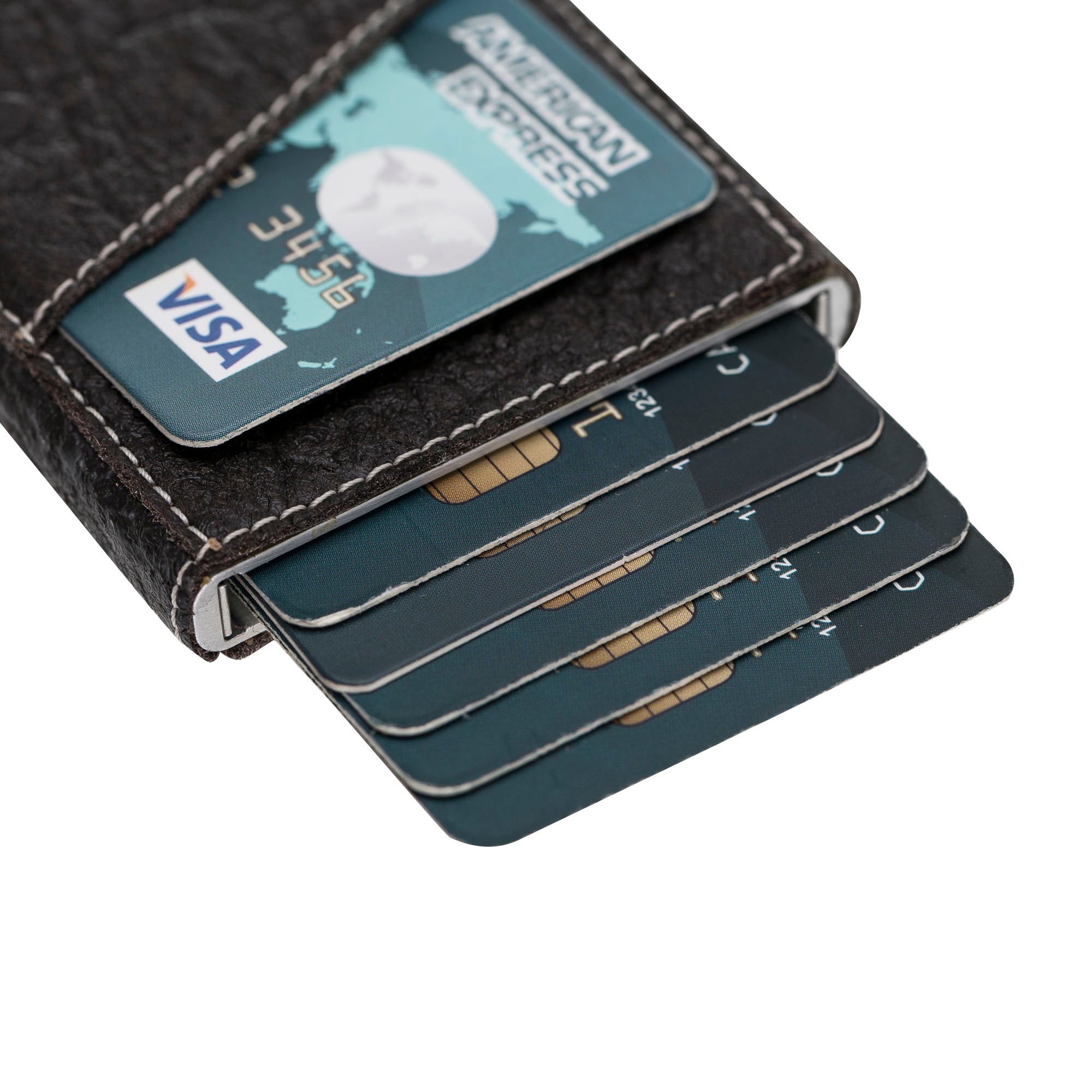 Mechanismed Card Holder Vegan Leather