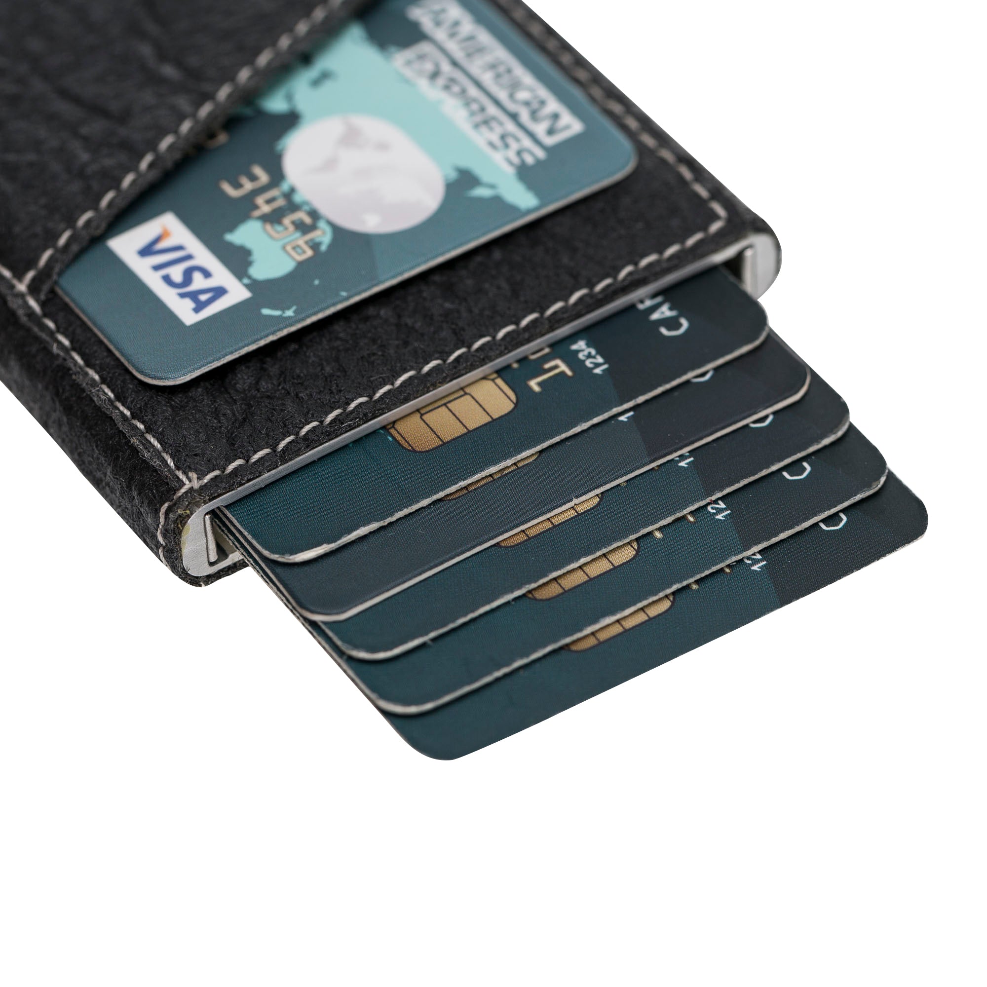 Mechanismed Card Holder Vegan Leather