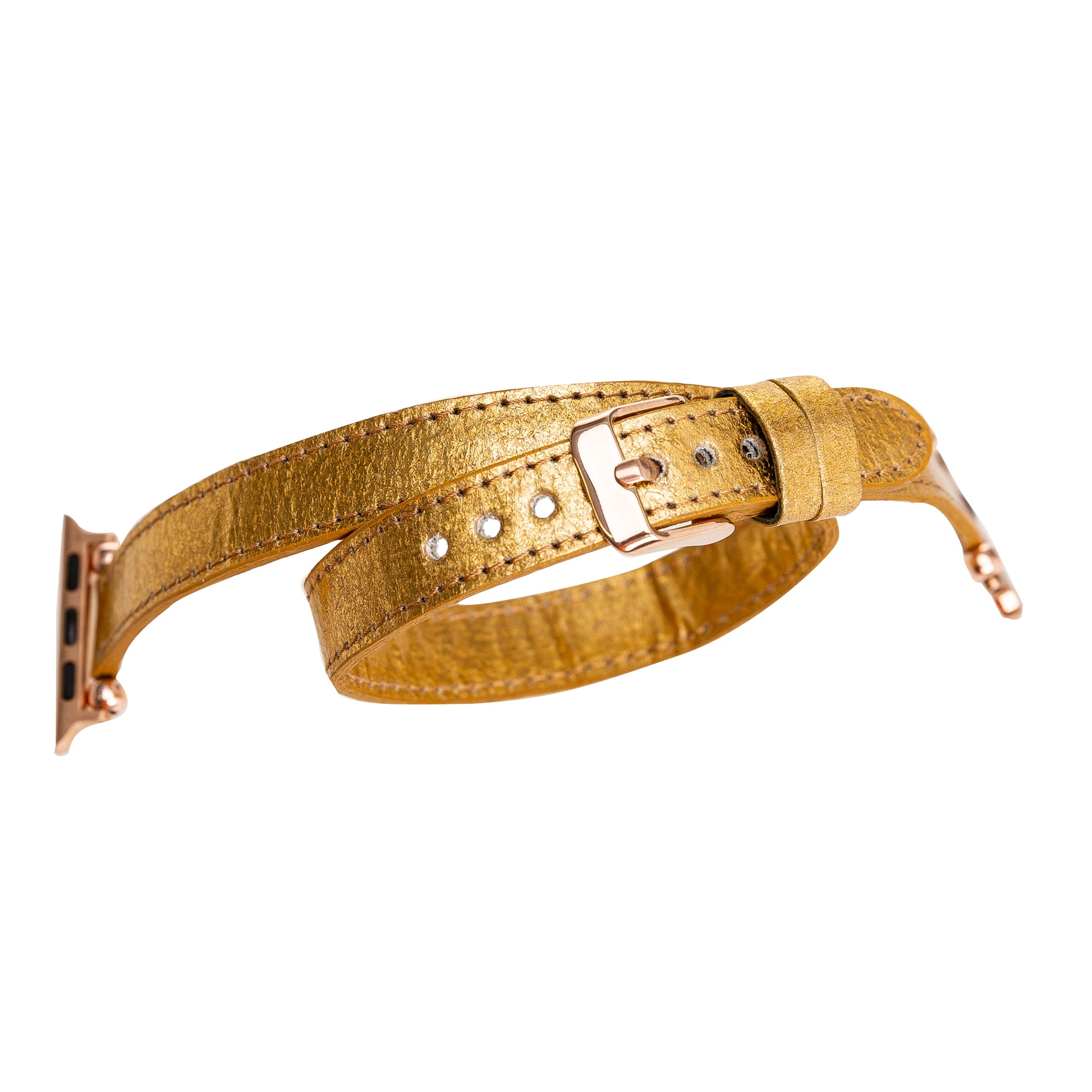 Double Tour Slim Watch Band-Vegan Leather