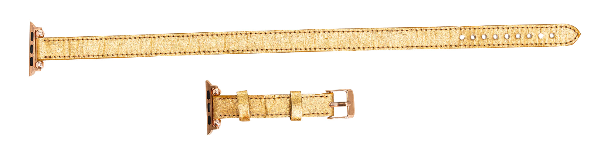 Double Tour Slim Watch Band-Vegan Leather