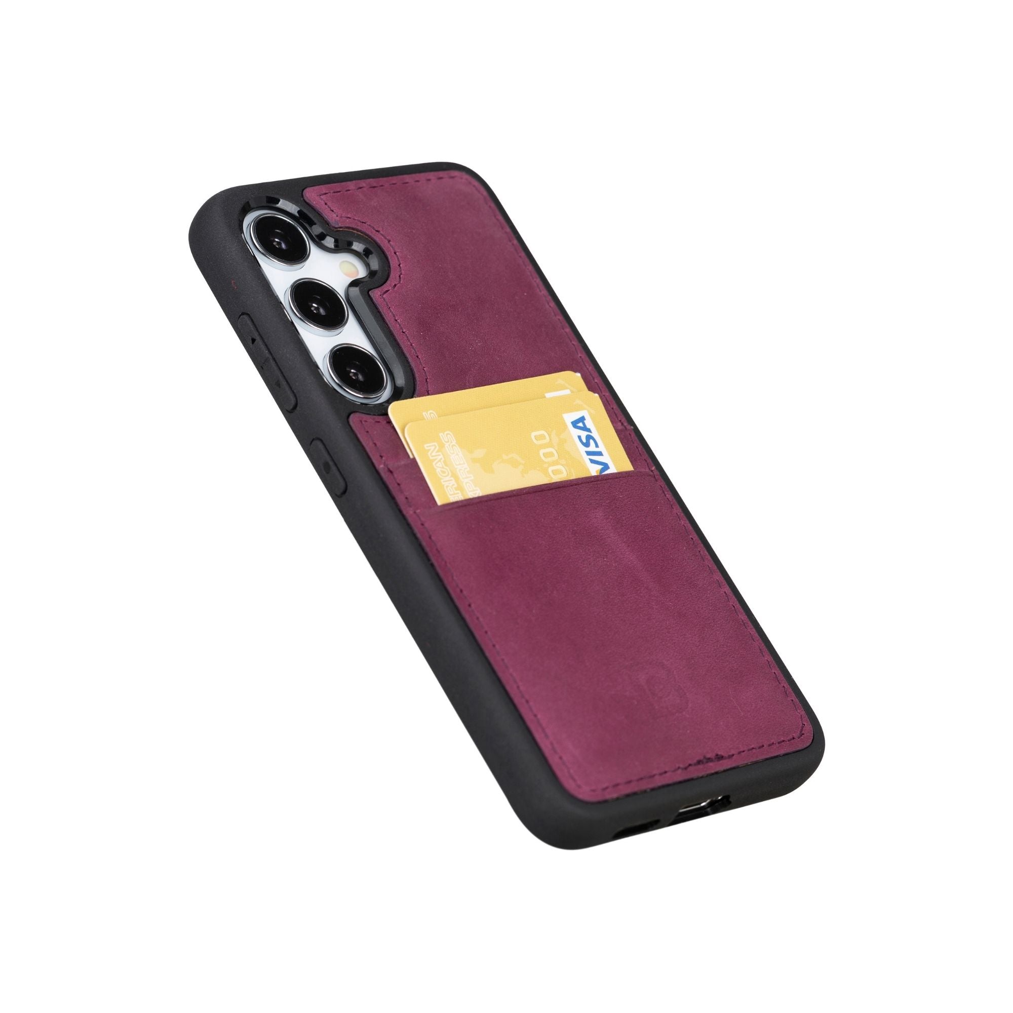 Samsung Galaxy S24 Series Leather Case with Card Holder - FXCP