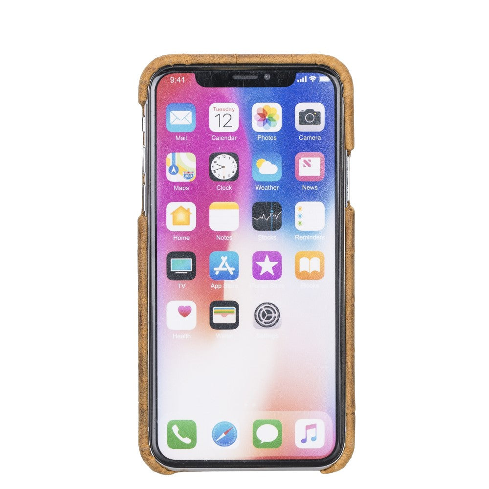 F360 Leather Back Cover Case for Apple iPhone X / iPhone XS