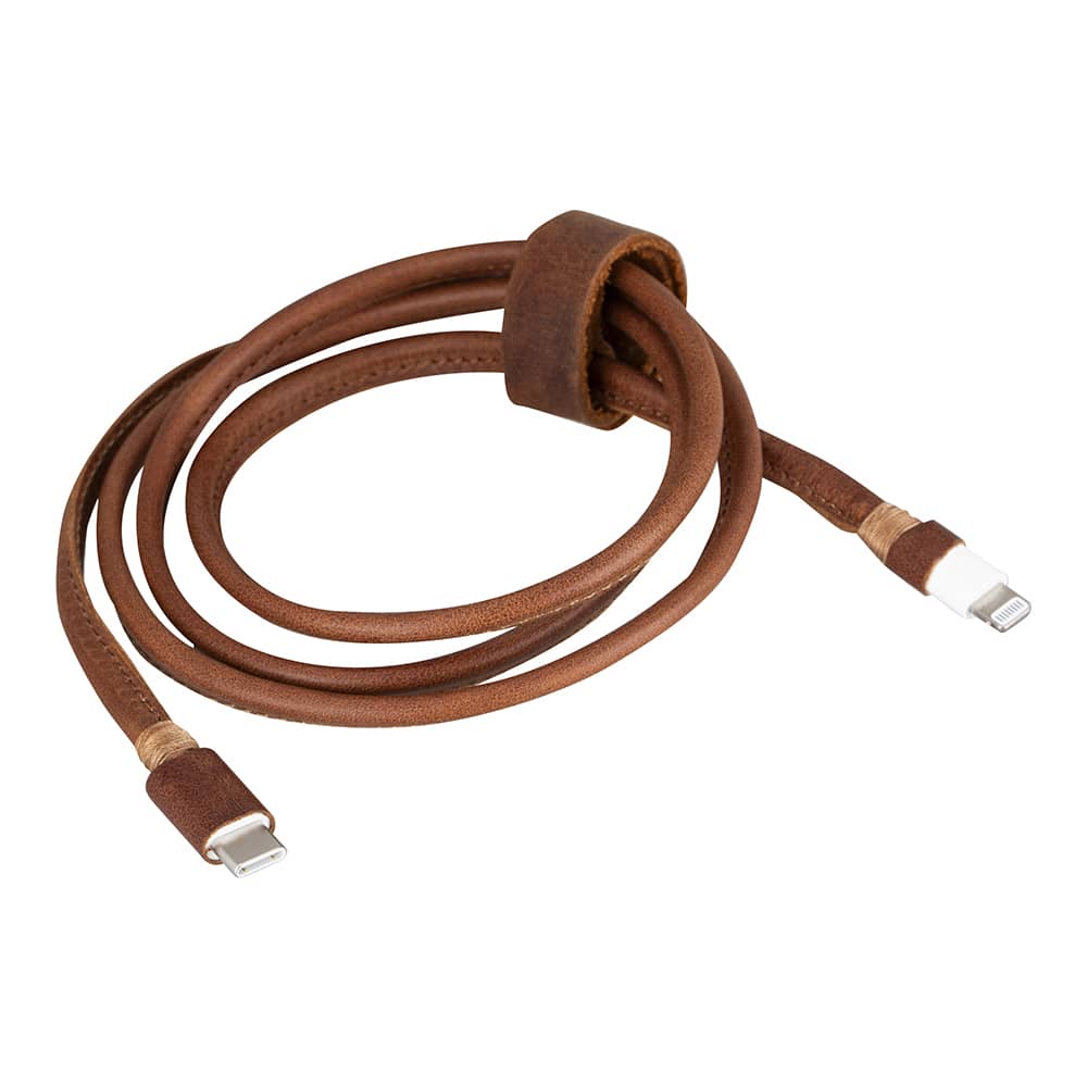 Leather Covered Original Apple Data/Charging Cable ( Cable Included )