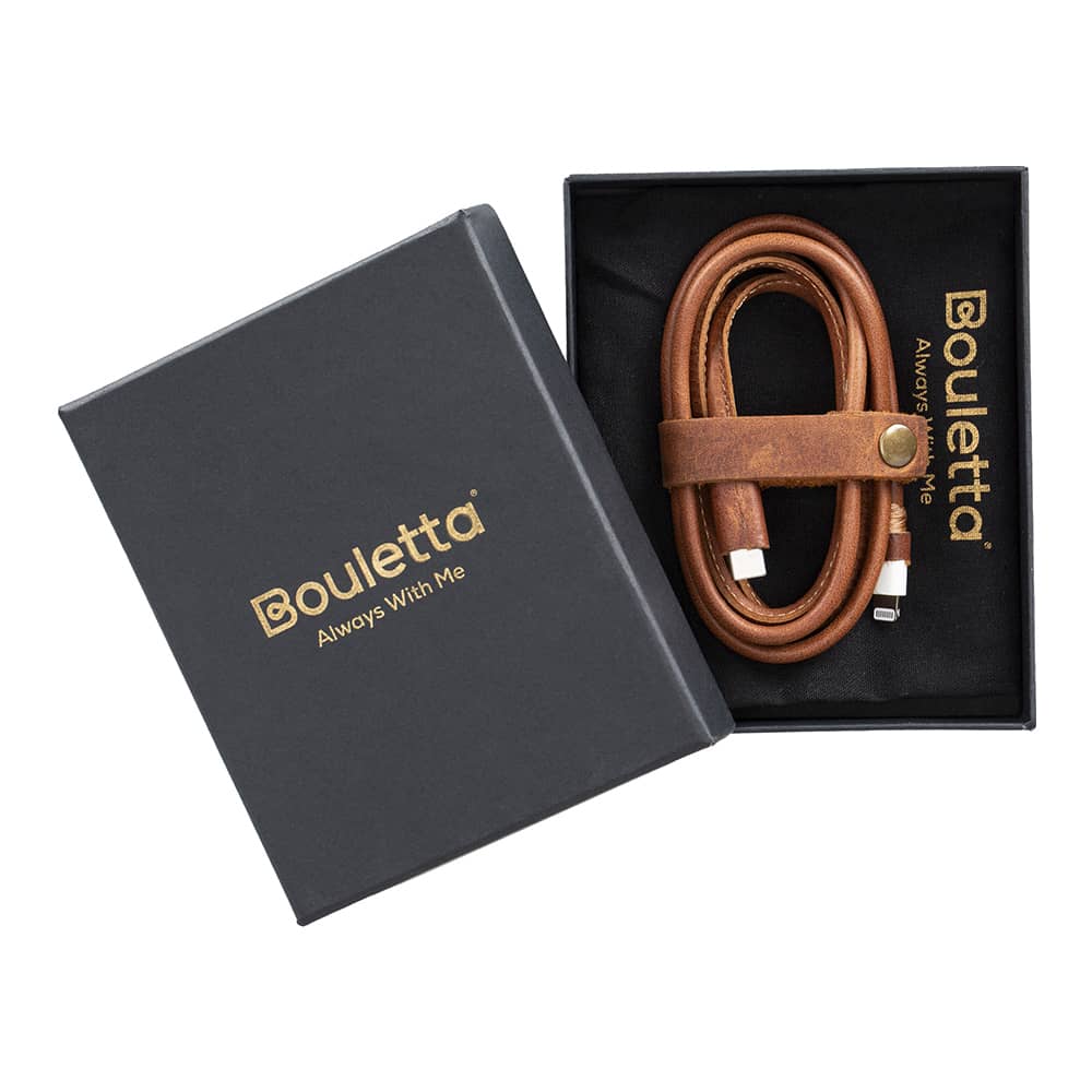 Leather Covered Original Apple Data/Charging Cable ( Cable Included )