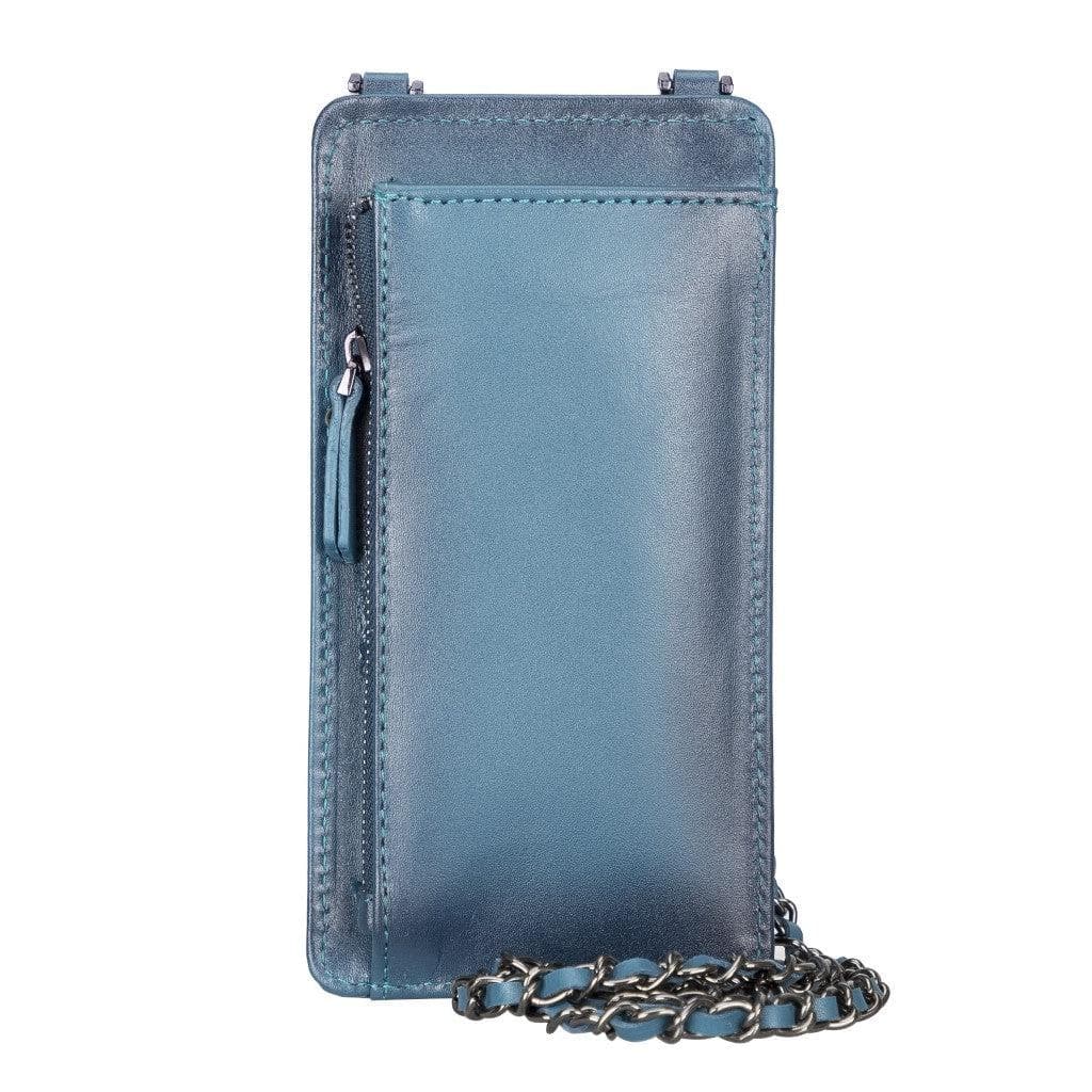 Avjin Shoulder Strap Genuine Leather Wallet Phone Case up to 6.9"