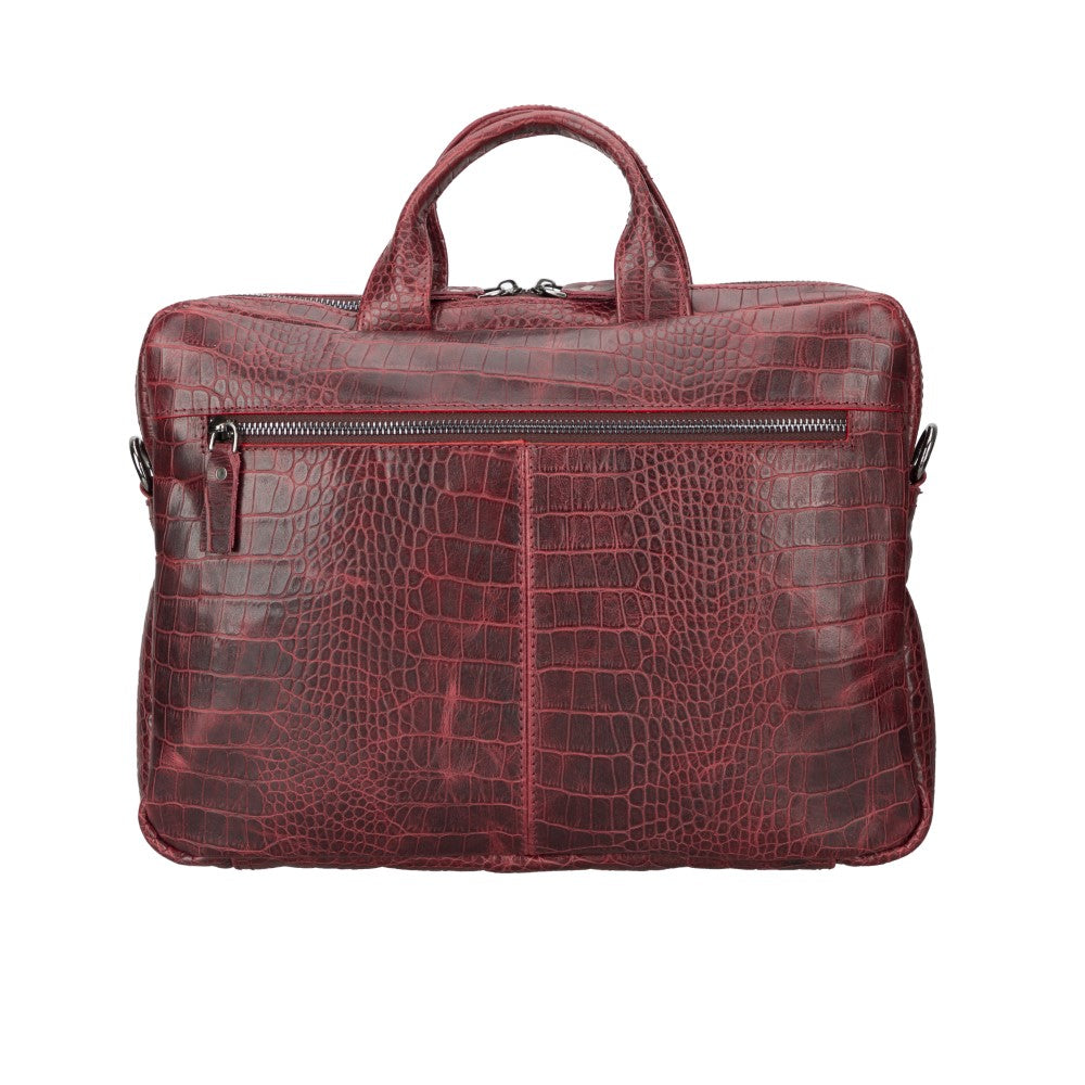 Apollo Croco Leather Laptop Bag