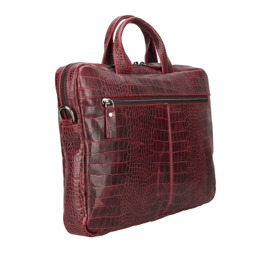 Apollo Croco Leather Laptop Bag