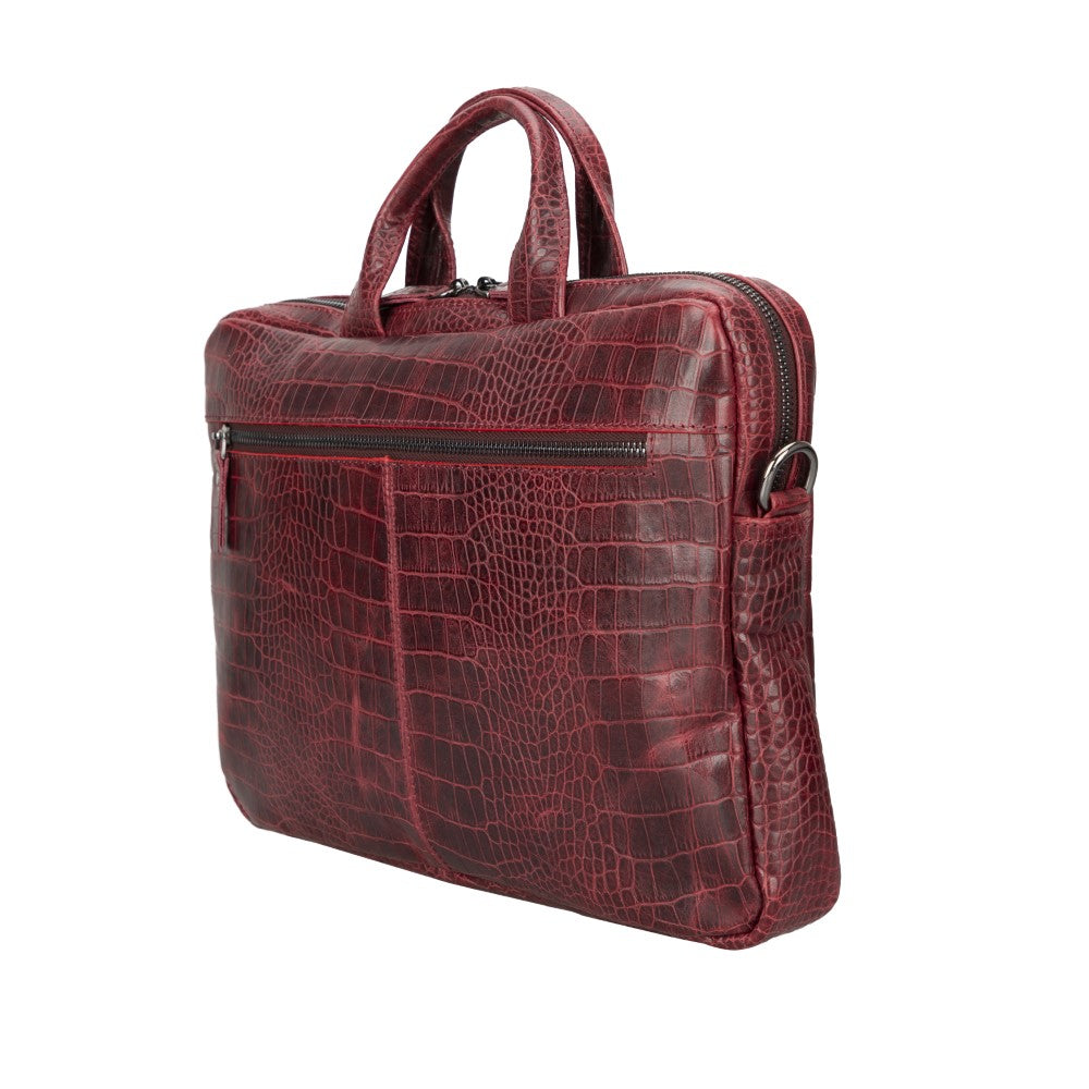 Apollo Croco Leather Laptop Bag
