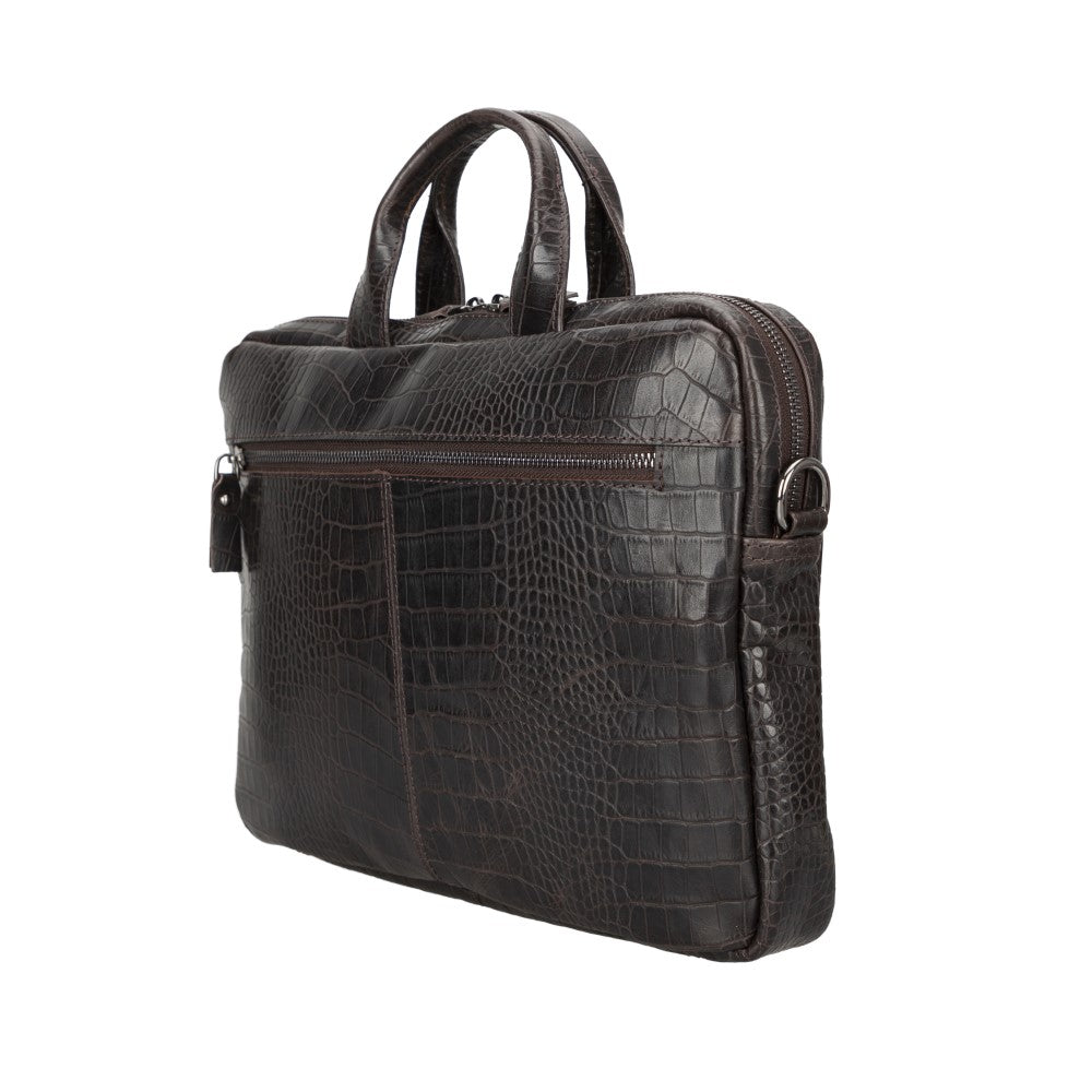 Apollo Croco Leather Laptop Bag