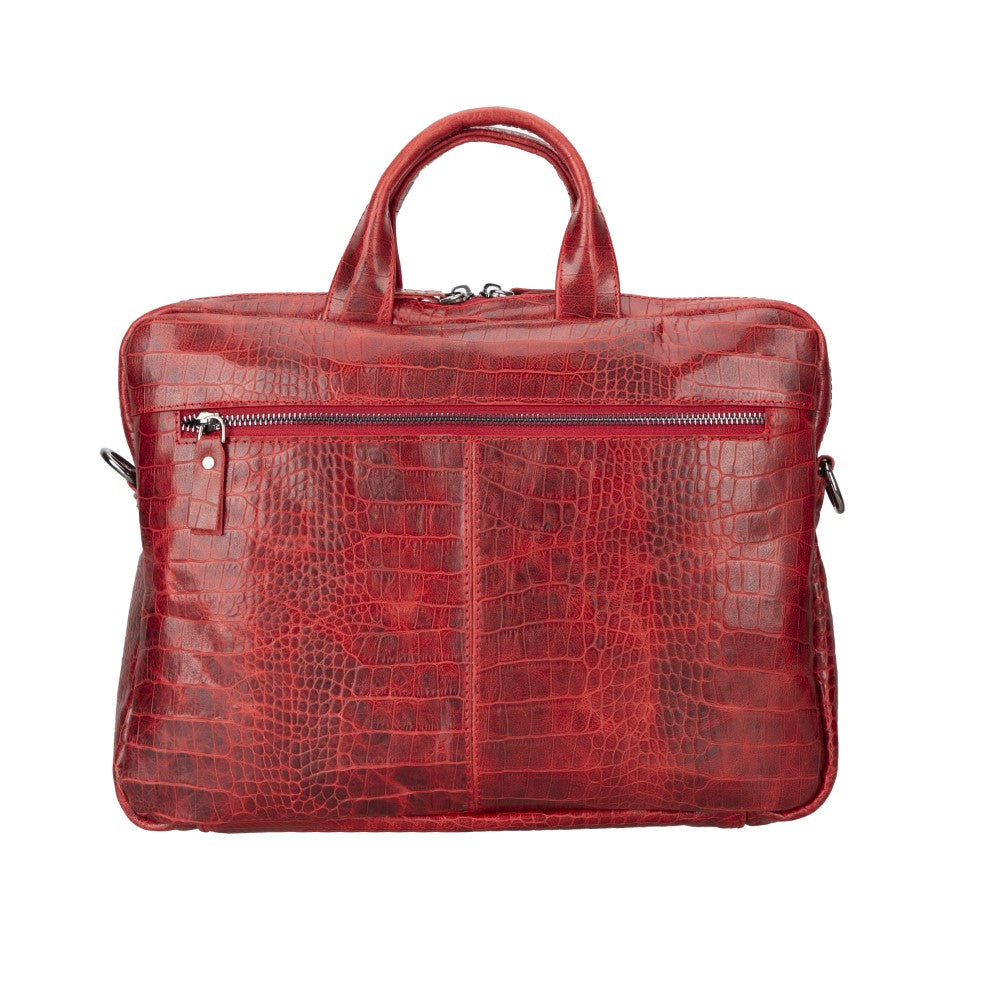 Apollo Croco Leather Laptop Bag