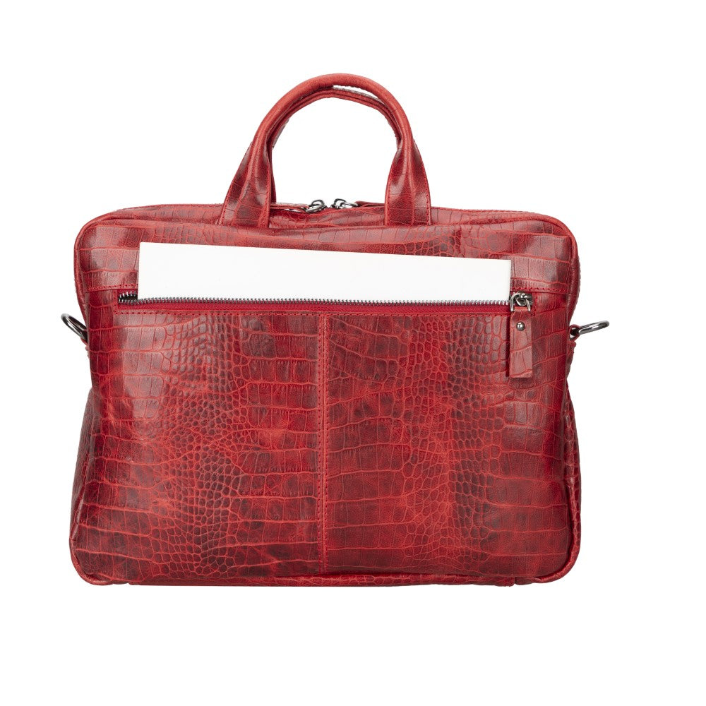 Apollo Croco Leather Laptop Bag