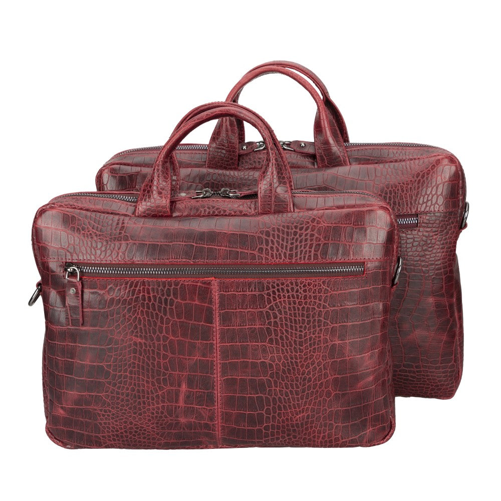 Apollo Croco Leather Laptop Bag