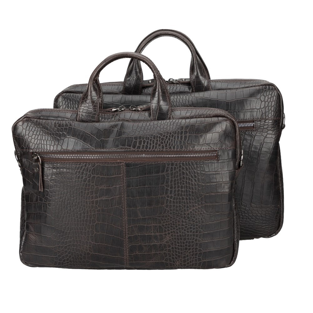 Apollo Croco Leather Laptop Bag