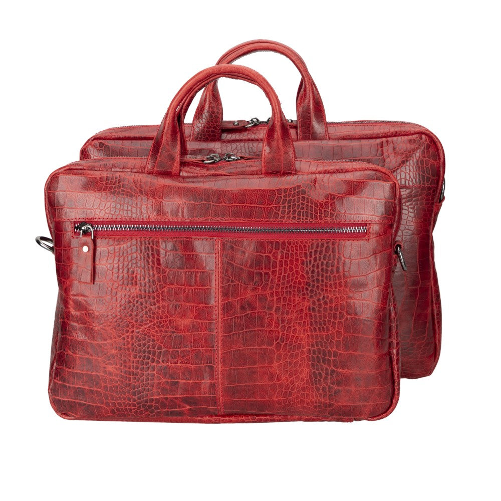 Apollo Croco Leather Laptop Bag