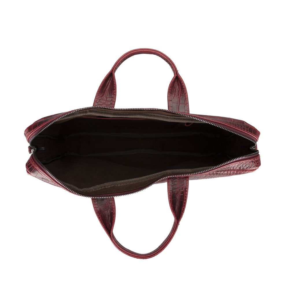 Apollo Croco Leather Laptop Bag