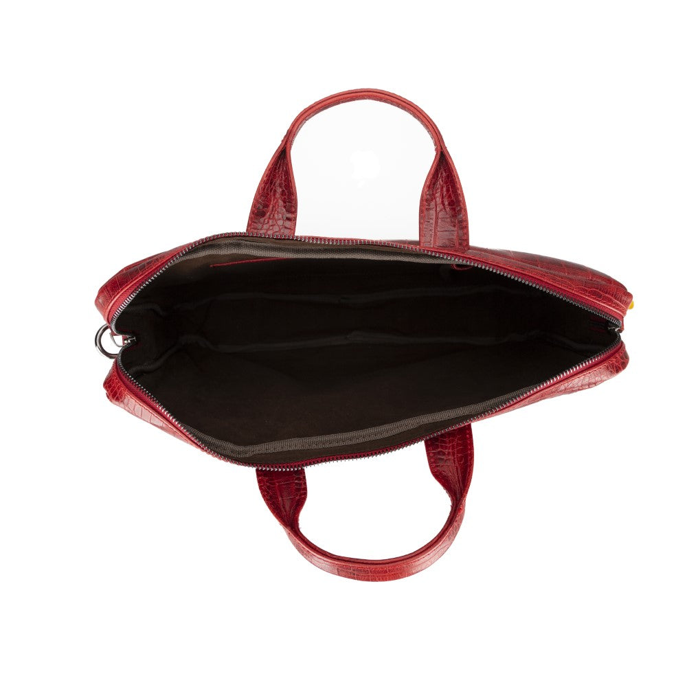 Apollo Croco Leather Laptop Bag