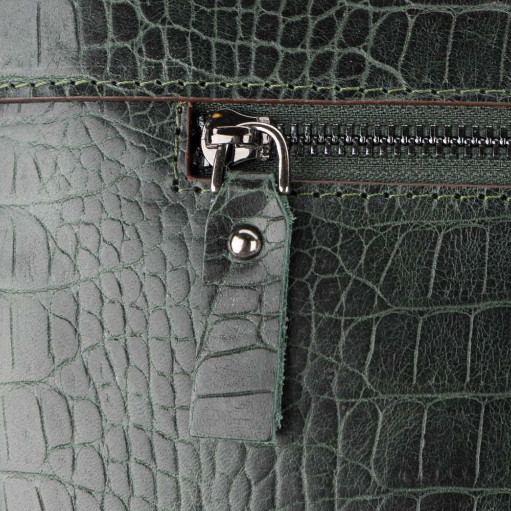 Apollo Croco Leather Laptop Bag