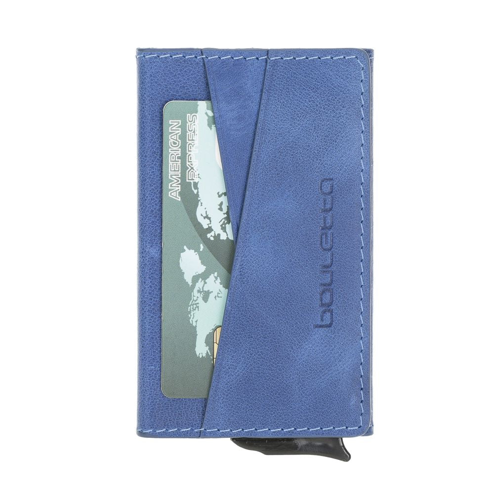 Austin Leather Mechanism Card Holder with RFID