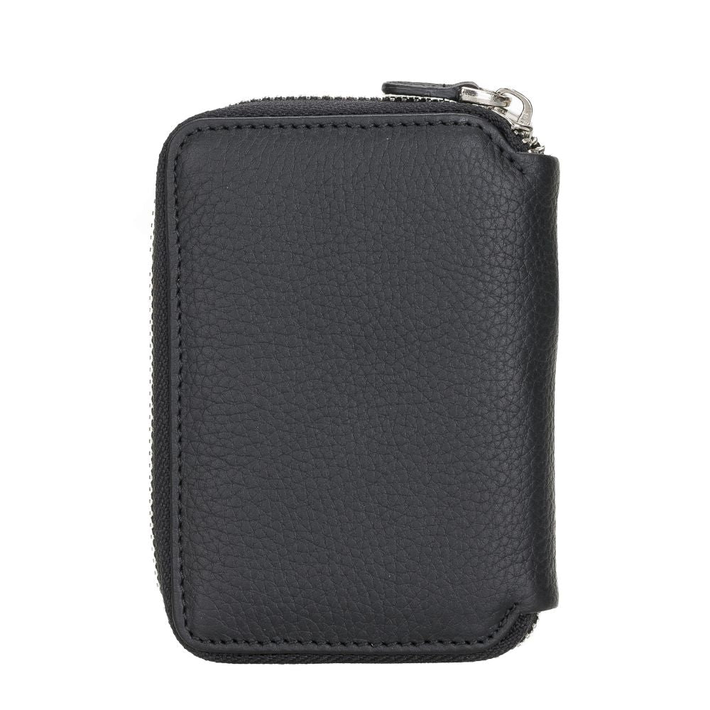 Elvis Leather Credit Card Holder - Zip Wallet Type
