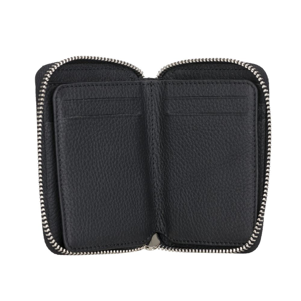 Elvis Leather Credit Card Holder - Zip Wallet Type