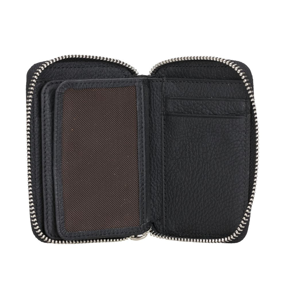 Elvis Leather Credit Card Holder - Zip Wallet Type