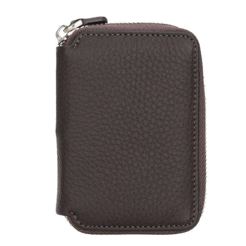 Elvis Leather Credit Card Holder - Zip Wallet Type