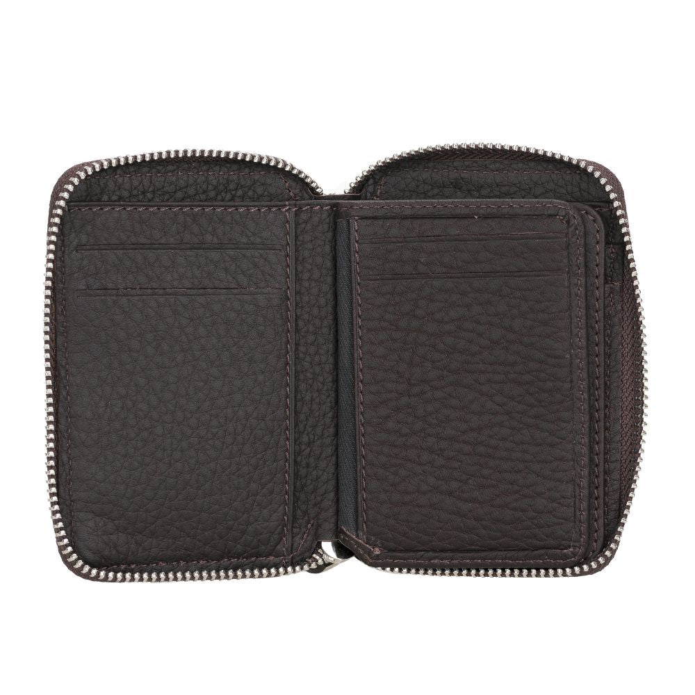 Elvis Leather Credit Card Holder - Zip Wallet Type