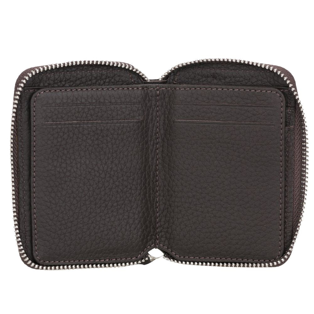 Elvis Leather Credit Card Holder - Zip Wallet Type