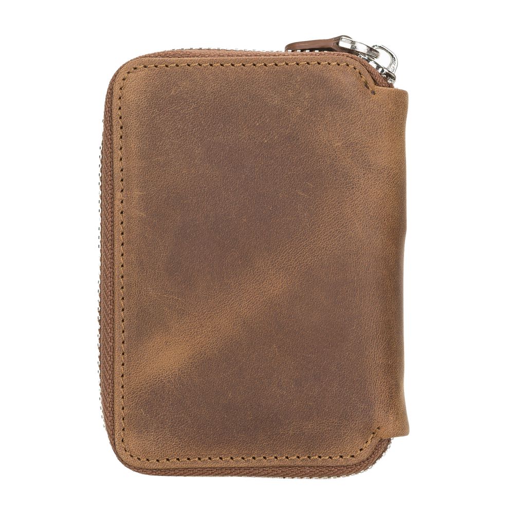 Elvis Leather Credit Card Holder - Zip Wallet Type