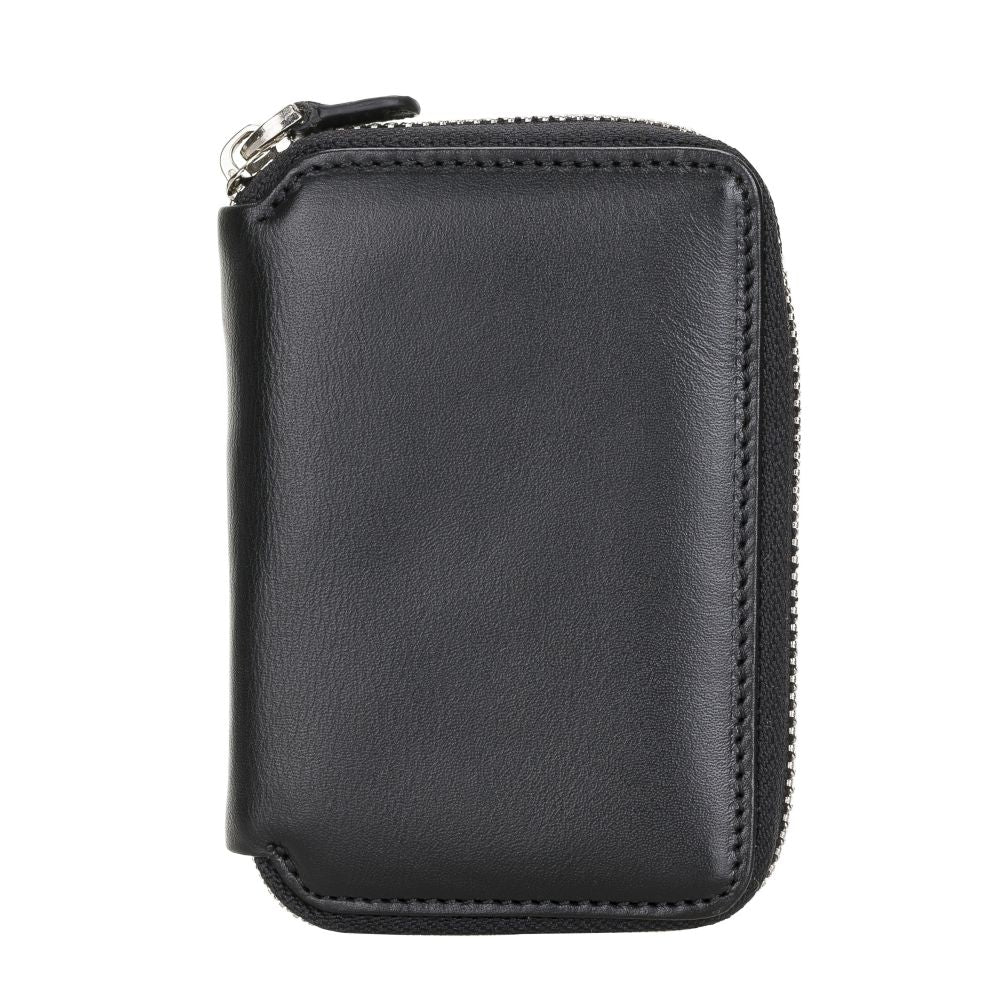 Elvis Leather Credit Card Holder - Zip Wallet Type