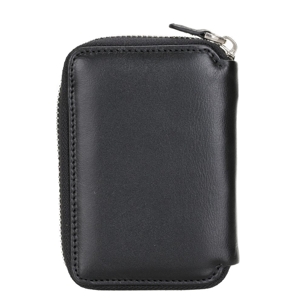 Elvis Leather Credit Card Holder - Zip Wallet Type