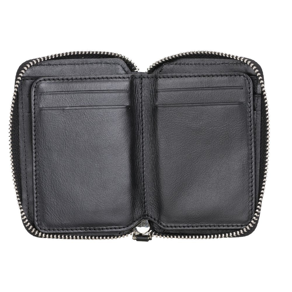 Elvis Leather Credit Card Holder - Zip Wallet Type