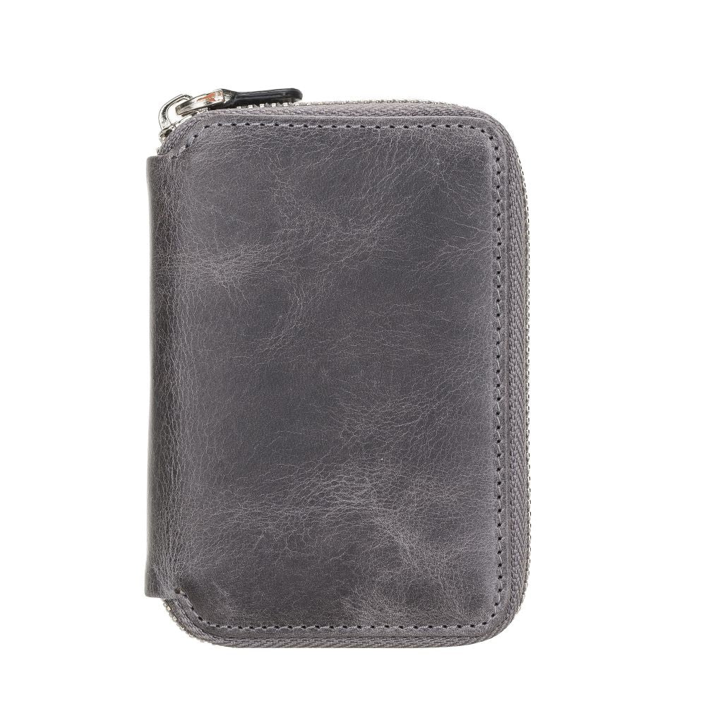 Elvis Leather Credit Card Holder - Zip Wallet Type