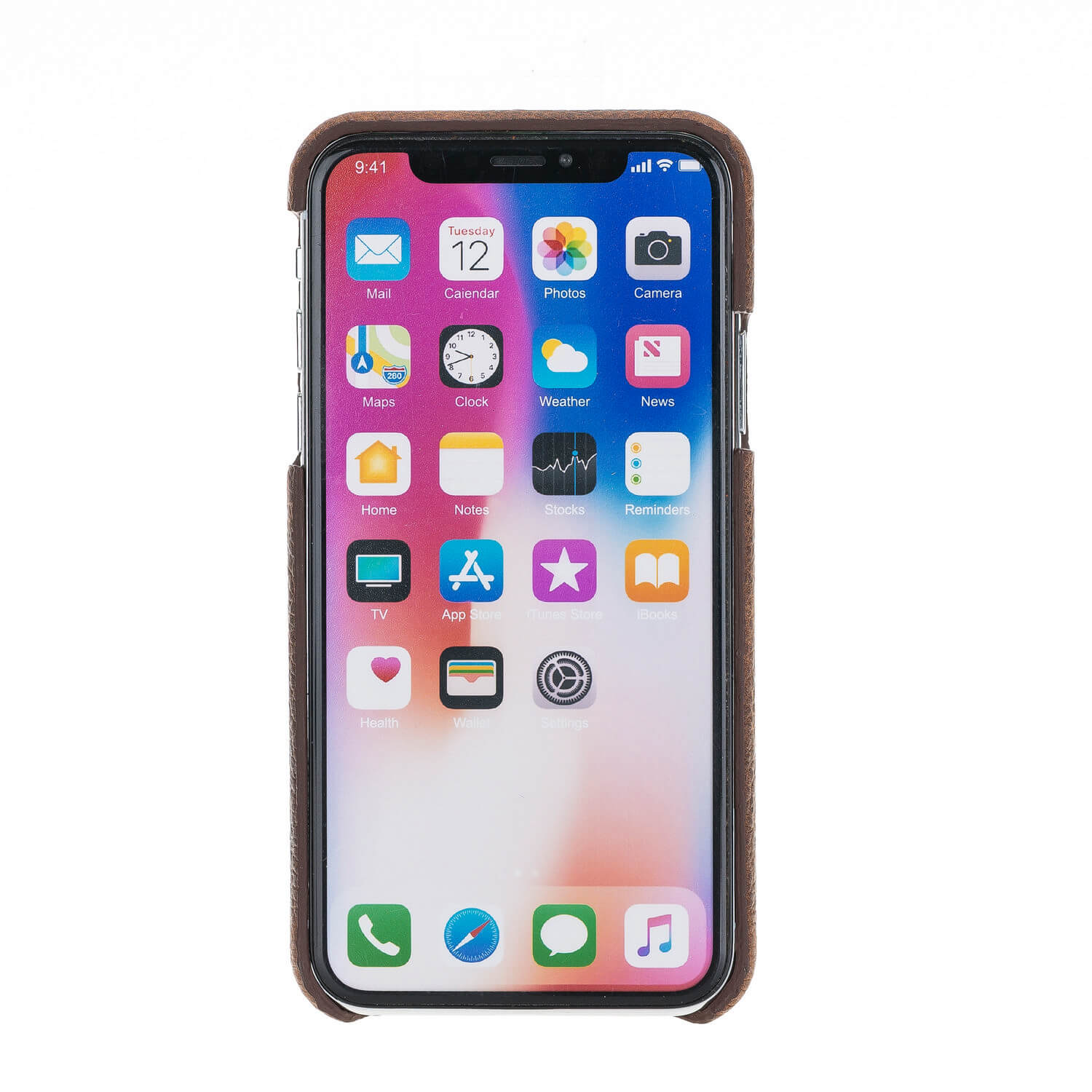 F360 Leather Back Cover Case for Apple iPhone X / iPhone XS