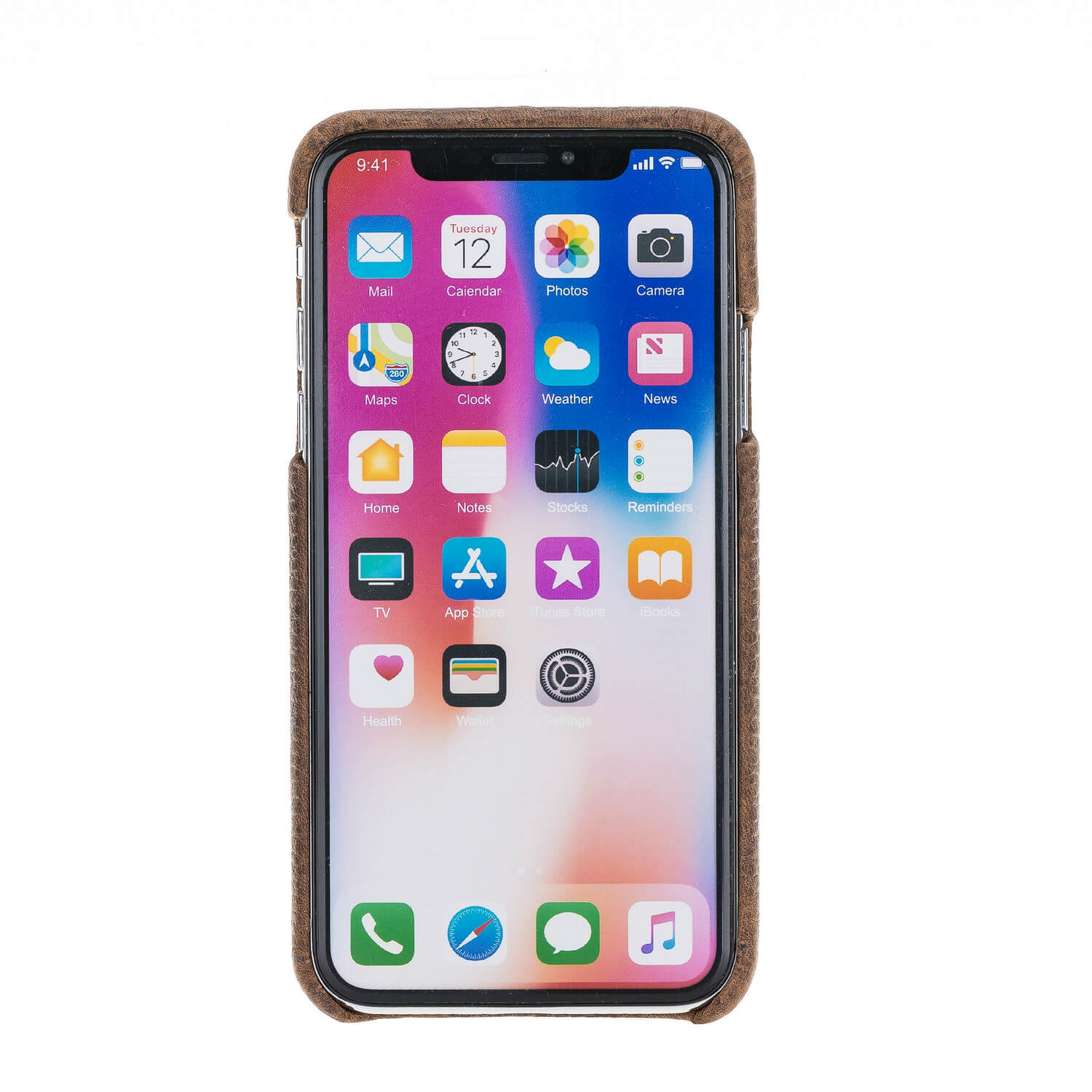 F360 Leather Back Cover Case for Apple iPhone X / iPhone XS