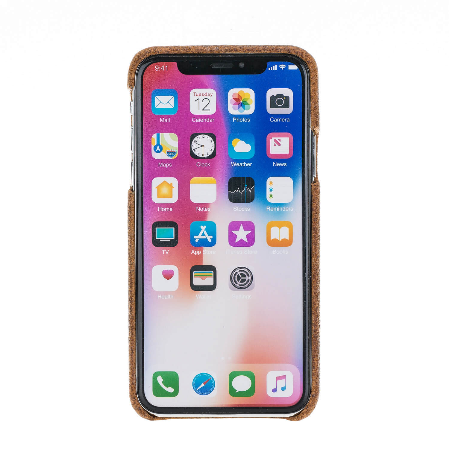 F360 Leather Back Cover Case for Apple iPhone X / iPhone XS