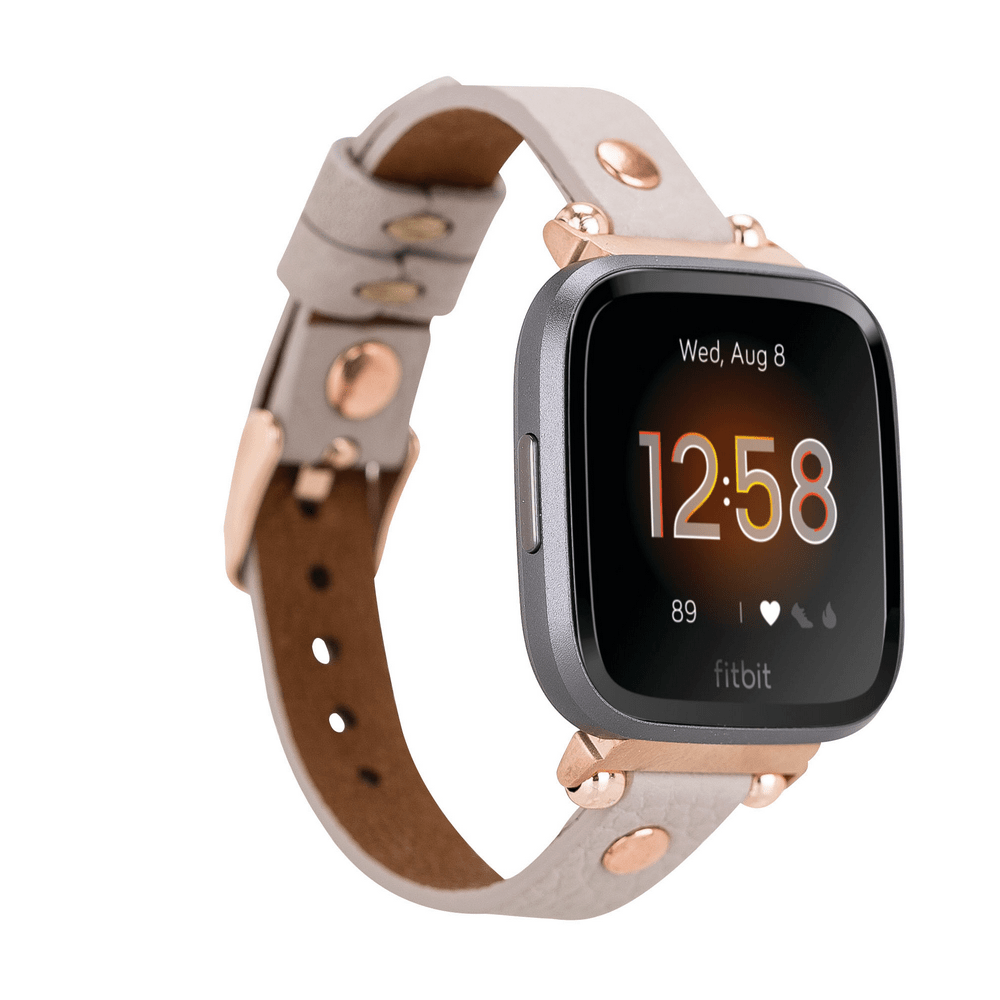 Genuine Leather Watch Band for Fitbit Versa 2 - Ferro